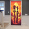 Türtapete Selbstklebend 90 x 200 cm Afrika Türaufkleber Frauen Türposter PVC Wandaufkleber Wasserdichte Fototapete Türfolie Poster Tapete Türbild Für Türwand Dekoration B1250