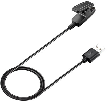 JZK Cavo di ricarica compatibile con Garmin Lily/Lily2/Approach S20/G10, Forerunner 235/35/64/230/630/645/645 Music/735XT/Vivomove HR Watch, 1 m cavo di ricarica USB