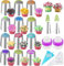 WSTELHH 27pcs Stainless Steel Cake Nozzles Russian Tips Tulip Icing Piping Nozzle Fondant Cake Decorating Tools Cakes Mold