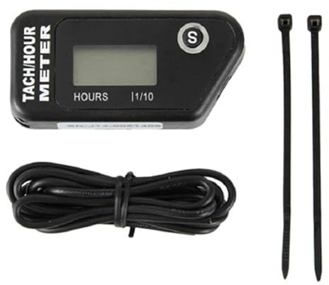 Wrtysully Medidor de Horas de Velocidad para Motocicleta, LCD Inductivo, Digital, Acumulativo, para Motocicleta, ATV, Cortacésped, Camión,
