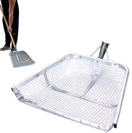 Setaccio per raccolta, setaccio per terreno da giardinaggio, setacci per sabbia da giardino e compost, pale per terras e pietre, pala agricola per raccolta per setacciare il terreno piantare diserbare