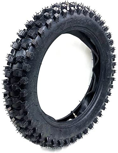 DLZFUDTY Gomme per Monopattino Elettrico,Gomme Monopattino off Road Pneumatici 90/100-14 con Inner Tube 90/100-14 for Dirt Motocross Pit Bike off Road Motorcycle 14 Pollici Ruota Posteriore