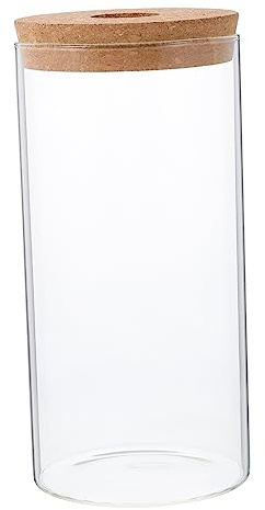 GALPADA Glasflasche Leicht zu Reinigen Zylindrische aus Hochborosilikat Glas Ökologische mit Glatter Oberfläche für Selbstgemacht Mikrolandschaft und Moospflanzen im Wohnzimmer