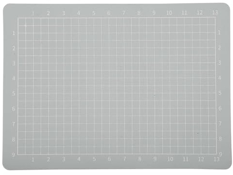 CAPASTEC Selbstheilende Schneidematte Grau 1 Stück Für Nähbasteln PVC | Für Stoff, Scrapbooking, 15x11cm (A6), Einseitig, Klare Messmarkierungen, Schräge Gitterlinien, Bastelplatte, Nähmatte