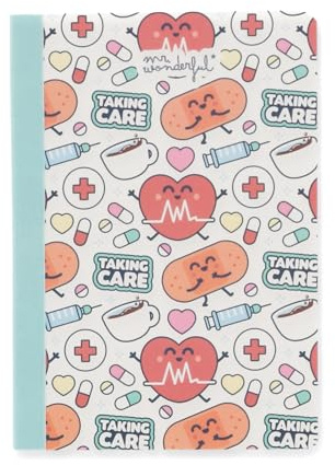 Mr Wonderful Notizbuch, A6, liniert, liniert, 160 Seiten, Notebook, Taking Care
