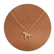 KINHOPI Kette Gold Damen 14K Gold Vergoldet Halskette Damen Herz, Unendlichkeit, Kleeblatt, Katze, Libellen, Pferd, Blume, Korn, Flugzeug, Pfeil Charm Anhänger Schmuck Geschenke Frauen Mädchen