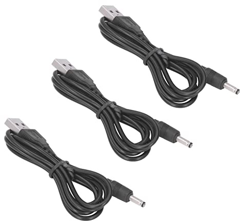 Hamwesh Charging Cable, Heavy Duty USB Line Jack, Power Cord for Phone Router, 3 Pieces for Hemprylar