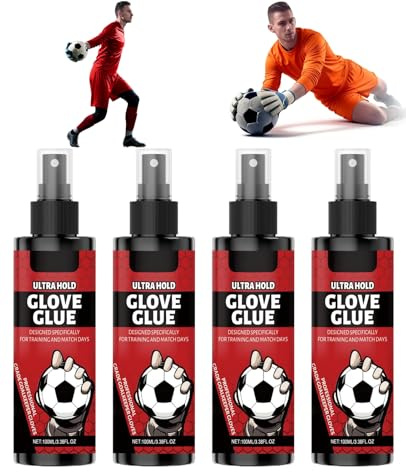 Daozhogo 4 x 100ml Grip Spray Torwarthandschuhe, Anti Rutsch Spray High Adhesion und Enhanced Grip Strength, Glove Glue für Sportschuhsohlen, BasebäLle, Verschiedene SchläGer
