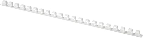 Lot de 100 peignes de reliure A4 12 mm (95 feuilles) Blanc/Présentation/Anneaux de type 21/Kind-Spiral/Matériau/Plastique/Couleur-Blanc/Format A4/Taille 12 mm