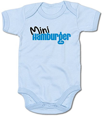 G-graphics Mini Hamburger Baby-Body 250.0064 (0-3 Monate, blau)