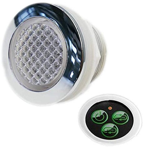 Spot 68mm ø RGB ip68 étanche encastrable + bouton de contrôle et transformateur pour hammam et salle de bain
