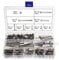 HSeaMall 100 Set Binding Schrauben 8 Größen Metall Runde Stud Screw Beiträge Nagel Niet Knopf Solid Belt Tack Fastener Leder Reparatur Schrauben für DIY Leder Dekoration Buchbinderei