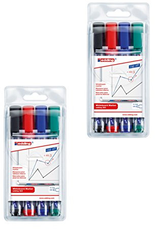 edding 4-360-4 Boardmarker, nachfüllbar, 1.5-3 mm, sortiert (2er Pack)