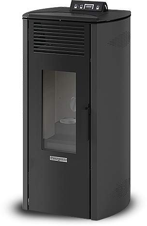 BRICOSOL Estufa de Pellet HERGOM Modelo Enza 8 KW Negro
