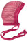 Cosilana Baby Häubchen aus 70% Wolle und 30% Seide (Pink Geringelt, 62-68)…