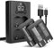 CELLONIC, Battery for Camera compatible with Canon BP-511, EOS 40D, 50D, 5D, 300D (7.4V, 1600mAh) 2 Pieces + Dual Charger