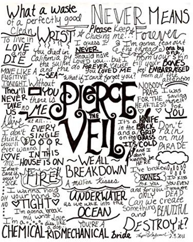 RUIYANMQ Leinwand Bild Pierce The Veil Wandkunst Poster Druck Badezimmer Schlafzimmer Wohnzimmer Home Decor Geschenk Jt62Wk 40X60Cm Rahmenlos