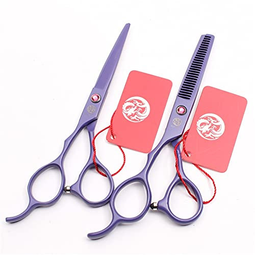 WYGC Scissors Friseurscheren Haarschere Haarschneideschere Linkshänder-Serie Scharf Salon-Stylist-Schere Linke Hand Haarschnitt-Tool-Kit Friseurschere für Linkshänder Friseur-6,0 Zoll