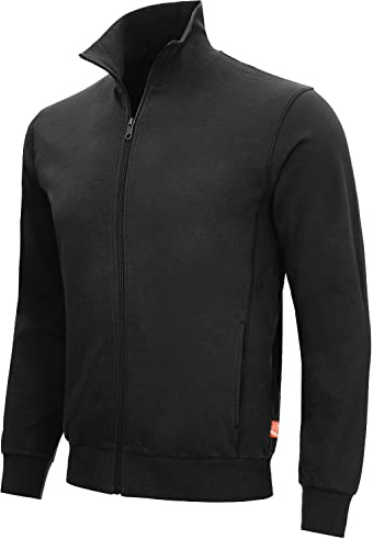 Nitras MOTION TEX LIGHT 7020 Arbeits-Pullover - Pulli mit Reißverschluss - Sweater für die Arbeit - Schwarz - M