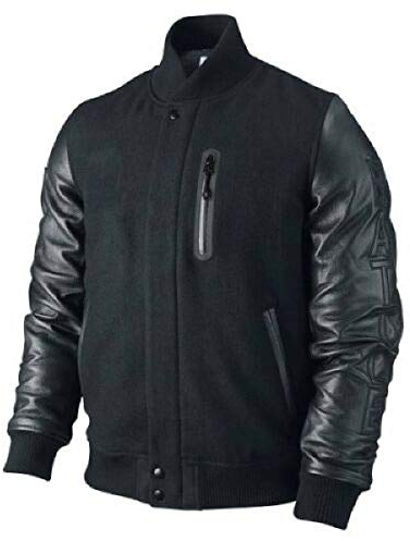 Herren Michael B Jordan Kobe Destroyer XXIV Battle Varsity Bomber Baseball Jacke Leder Ärmel, Wolle + PU-Leder-Ärmel, L