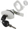 STS - Serrure à rabat Push Lock Ellipse - Blanc - RAL 9002 - Pour caravane, camping-car, caravane, bateau