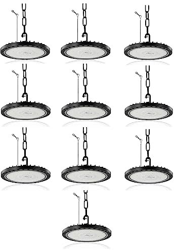 UFO LED Lámpara Alta Bahía 300W,30000LM Brillante UFO Foco LED Industrial,6500K Blanco Frío Iluminación Comercial Bahía,Impermeable IP65 Comercial Industrial LED Proyector para Fábricas Almacén