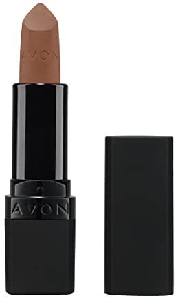 AVON Barra de Labios Ultra Matte Tono Marvellous Mocha - Enriquecido con Vitamina E, Aceite de Aguacate y Aceite de Sésamo - Cobertura Cómoda, No se cuartea ni se seca - SPF 15 - Color Marrón Café
