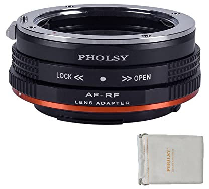 PHOLSY Adaptador Montura con Apertura Anillo de Control Compatible con Objetivos Sony A/Minolta AF y Cuerpo Cámara Canon RF, EOS R, R6 Mark II, R7, R8, R10, R3, R5, R5C, R6, EOS RP, R50