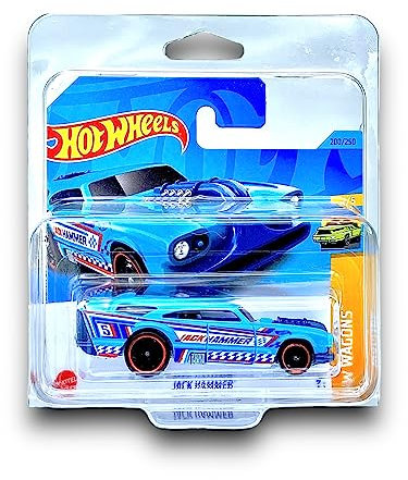 Hot Wheels Jack Hammer (Blue) 2/5 HW Wagons - 2023-200/250 (Short Card) - COMES IN A KLAS CAR KEEPER PROTECTIVE COLLECTORS CASE - HKH71