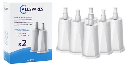 Allspares Filtro de agua (6 unidades) adecuado para cafeteras espresso Sage SES008 / BES008