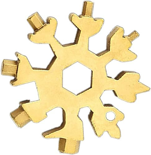 Schneeflockenschlüssel, 18-in-1-Schneeflocken-Multifunktionswerkzeug, Schneeflockenschlüssel-Werkzeug, Schraubenschlüssel, Inbusschlüssel, Multifunktions-Camp-Outdoor-Survive-Tools, Reparatur, Flasche