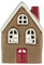 IB Laursen Kerzenhaus braun mit roter Tür