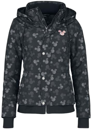 Micky Maus Allover Frauen Winterjacke schwarz L 100% Polyester Disney, Fan-Merch, Filme, Zeichentrick
