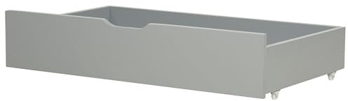 Bettschublade auf Rollen 2er Set Kiefernholz grau 97 x 58 cm Rumilly