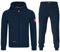MOOSELINE Herren Jogginganzug Trainingsanzug Sportanzug mit Classic Red Patch (M, Navy)