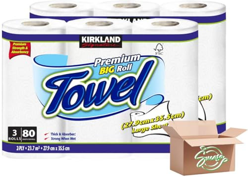 Kitchen Roll Towel, 6 x 80 Sheet Pack - Ultimate Household Convenience Sucasa