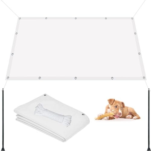 Sonnensegel Wasserdicht 2.5 x 4 m Segeltuch Pergola 98% Schutz vor UV-Strahlungen Windschutz für Außenbereiche wie Garten und Balkone, Weiß