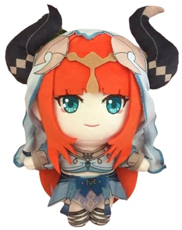 KUKUShining Genshin Plüschtier, 20cm Anime Plüsch Spielzeug Charakter Kuscheltier Cartoon Impact Spielzeugpuppe Geschenk for Fans Und Spieler(Nilou)