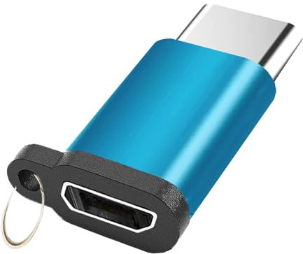 Jembe - Adaptateur convertisseur Micro USB Femelle vers USB C Mâle - Chargement Rapide et Transfert de données Facile Entre Tous Vos appareils | Lot de X1, Bleu