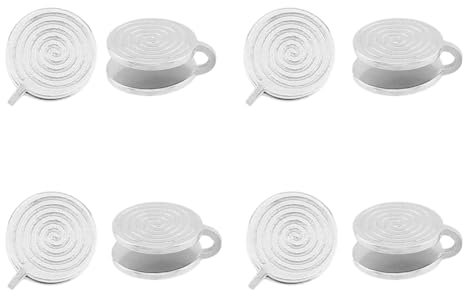Hobbspring 8 Stück Edelstahl Farbe Nicht Piercing Ohrringe Schmuck Druck Ohrringe Für Keloide Nicht Durchbohrte Edelstahl-Spiralohrringe Akupressur-Clips Ohrringen für Frauen Und Männer