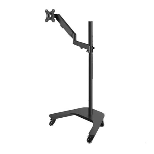 Wfxjyg2223 Monitor Stands, Single Monitor Floor Stand for 17-32 Flat/Curved Screens up to 19.8 lbs, Height Adjustable Gas Spring Monitor Stand, Movable Monitor Mount Stand