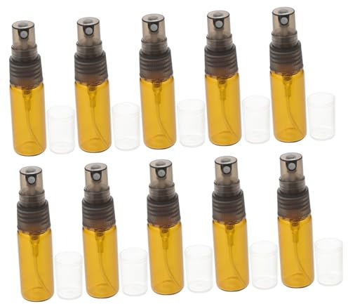 HONMEET 10piezas Botella Rociadora Recargable Pulverizador Botellas Spray De Rociado Dispensador Perfume Líquido Frasco Perfume Color Té