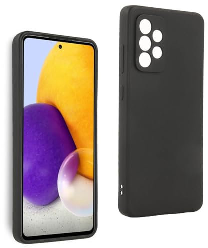 REY Schwarz Silikonhülle TPU für Samsung Galaxy A52 5G / 4G - A52s 5G, Handyhülle Premium Kratzfest TPU Durchsichtige Schutzhülle, Ultradünne 0,33 mm