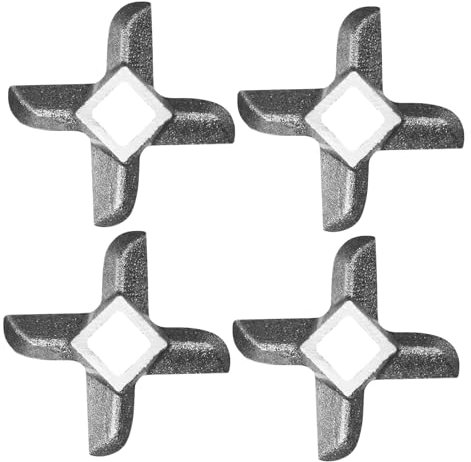 Fleischwolf Klinge, Professionelle Kreuzform Messer aus Edelstahl Küche Lebensmittel Fleischwolf Ersatz, Ersatzteil Messer Cutter für Schleifmaschinen Küche Lebensmittel Fleischwolf Brecher (#8)