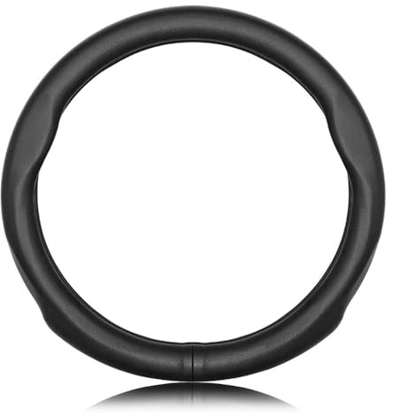 Txopaf Auto Leder Lenkradhüllen, für Mercedes-Benz Vito Viano W639 2003-2014 Lenkradbezug Atmungsaktive Lenkradhülle Anti-Rutsch Lenkradschutz Gemütliche zubehör,A/Black-Classic