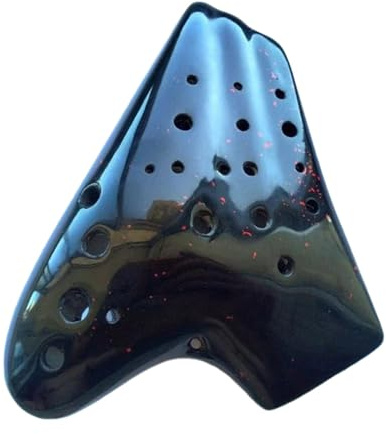 Dreifach-Okarina, 16 Löcher, Okarina Von Time, Professionelle Musikinstrumente Professionelles Ocarina-Instrument(Black)