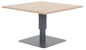 Hespéride - Table de Jardin relevable Carrée Salimia Gris Graphite - 110 x 110 x 69 cm - Aluminium Traité Epoxy Antirouille
