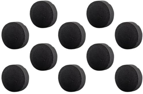 Happyyami Carbón Vegetal De Madera para Barbacoa y Camping, 10 Pastillas De 33 Mm, Sin Humo y Fácil Encendido, Carbón Vegetal Multifuncional para Estufas y Chimeneas Portátiles