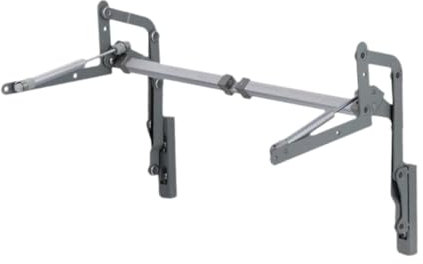 Baoblaze Cabinet Door Hinges Vertical Swing Lift up Stay Furniture Multipurpose Prop Zinc Alloy Kitchen Mechanism Hinges Pneumatic Arm, Gray with Buffer
