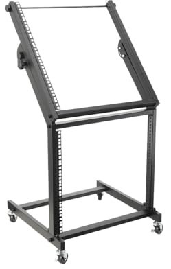 TABODD Rolling DJ Mixer Stand Stage Cart mit 4 Rollen, 105cm Höhenwinkel Einstellbare Rack Mount Studio Ausrüstung mit Bear 40kg